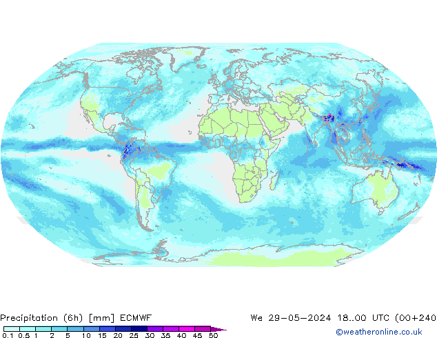 Yağış (6h) ECMWF Çar 29.05.2024 00 UTC