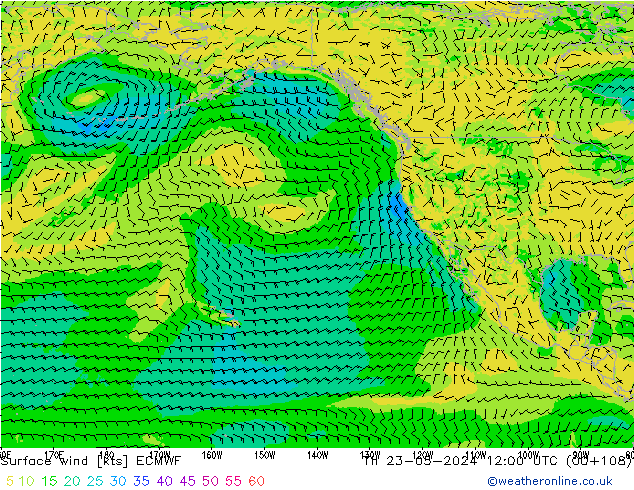 Surface wind ECMWF Th 23.05.2024 12 UTC
