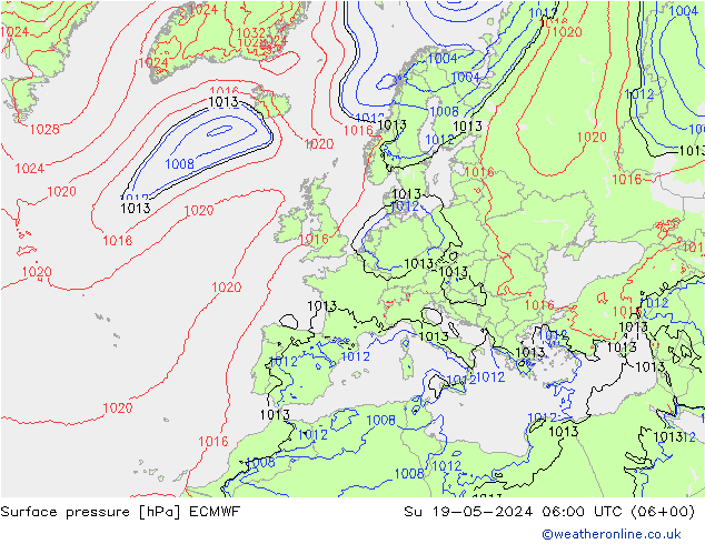 ciśnienie ECMWF nie. 19.05.2024 06 UTC