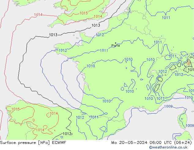 pression de l'air ECMWF lun 20.05.2024 06 UTC