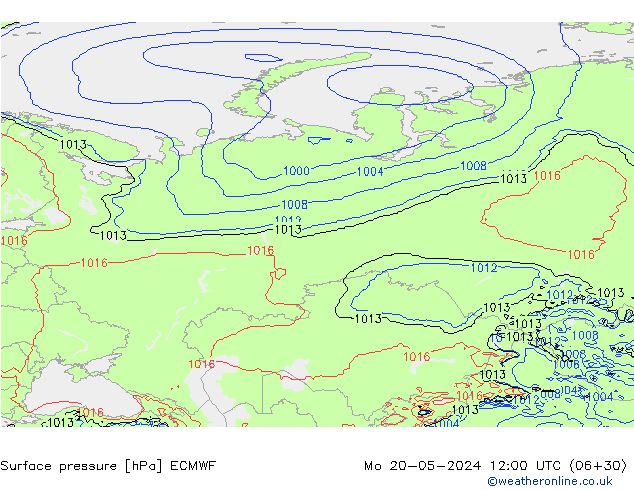 Yer basıncı ECMWF Pzt 20.05.2024 12 UTC