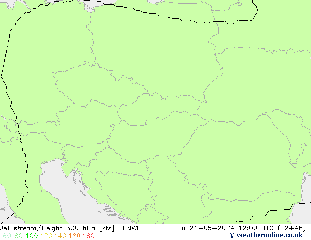 Jet stream ECMWF Ter 21.05.2024 12 UTC