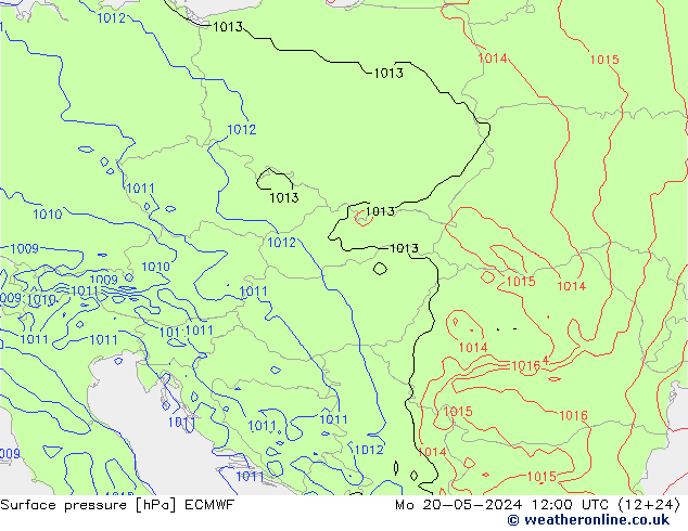 приземное давление ECMWF пн 20.05.2024 12 UTC