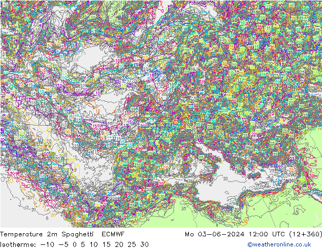Temperaturkarte Spaghetti ECMWF Mo 03.06.2024 12 UTC