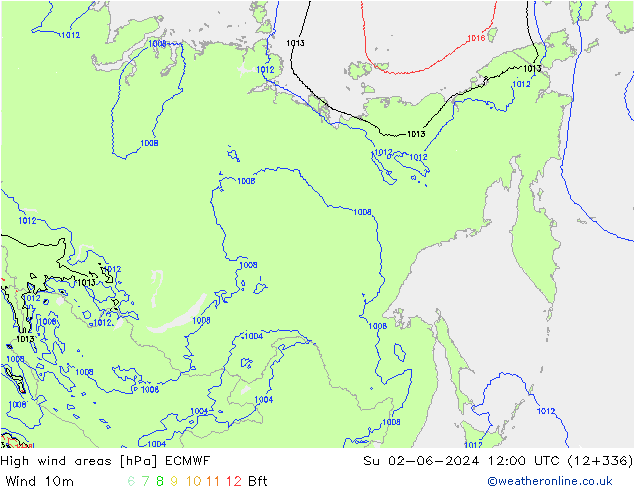 Windvelden ECMWF zo 02.06.2024 12 UTC