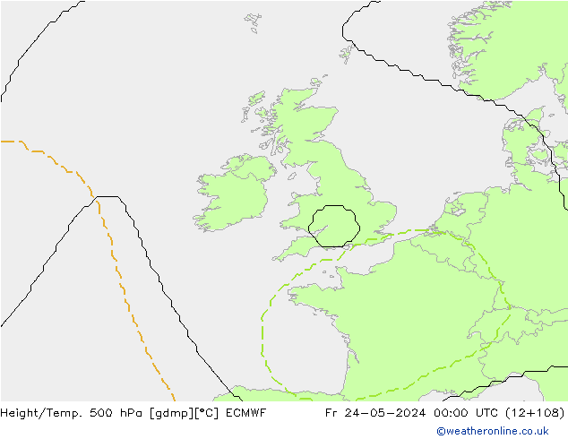 Géop./Temp. 500 hPa ECMWF ven 24.05.2024 00 UTC