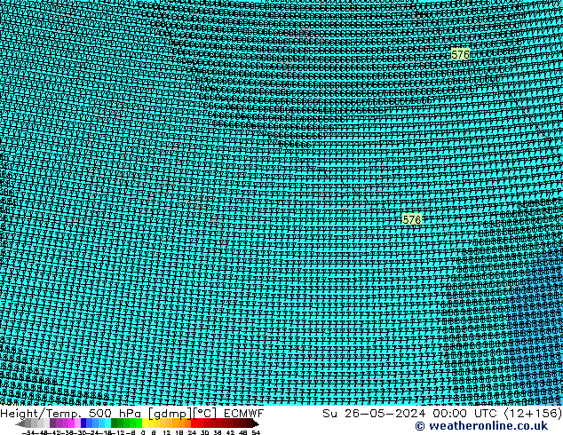 Height/Temp. 500 hPa ECMWF  26.05.2024 00 UTC