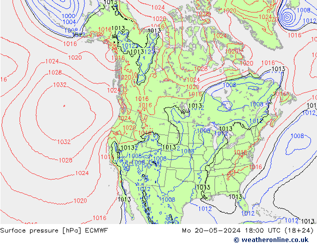 Bodendruck ECMWF Mo 20.05.2024 18 UTC