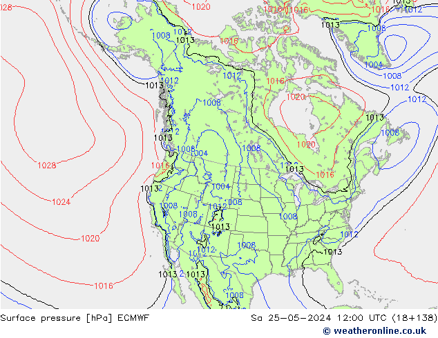 приземное давление ECMWF сб 25.05.2024 12 UTC