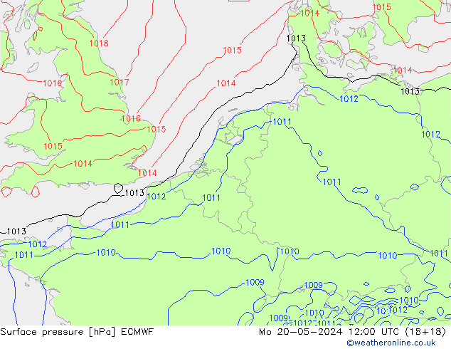 pression de l'air ECMWF lun 20.05.2024 12 UTC