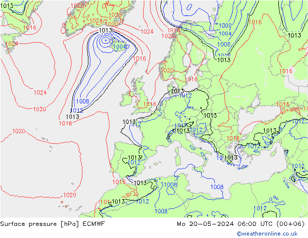 pression de l'air ECMWF lun 20.05.2024 06 UTC