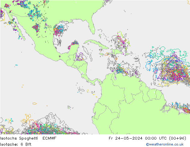 Izotacha Spaghetti ECMWF pt. 24.05.2024 00 UTC