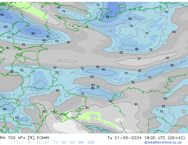RV 700 hPa ECMWF di 21.05.2024 18 UTC