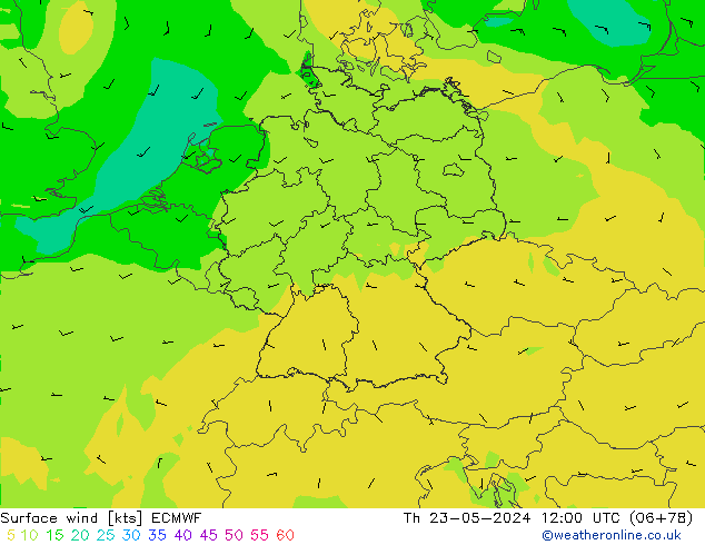  10 m ECMWF  23.05.2024 12 UTC