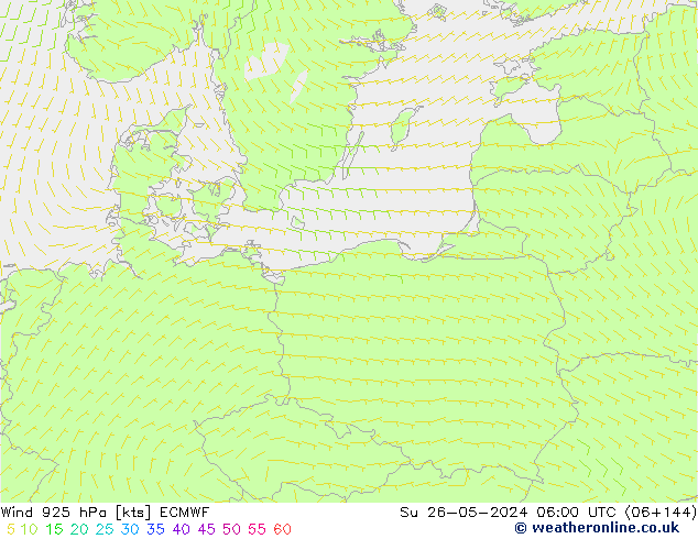Wind 925 hPa ECMWF So 26.05.2024 06 UTC