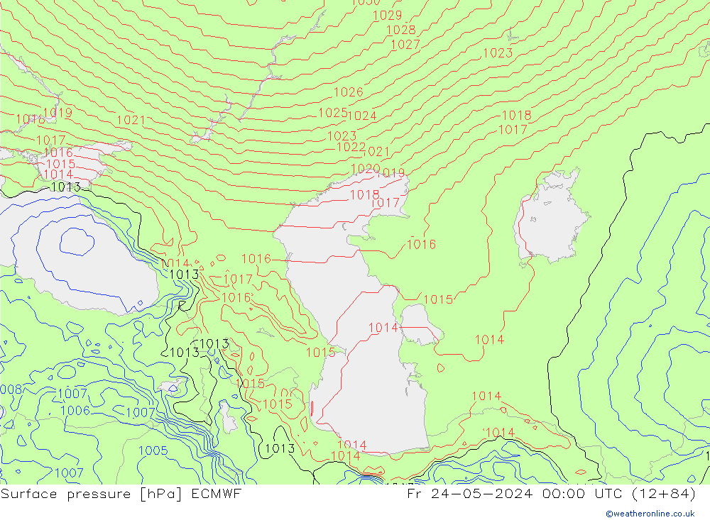 pression de l'air ECMWF ven 24.05.2024 00 UTC