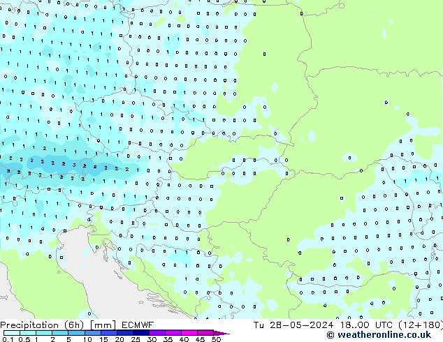 opad (6h) ECMWF wto. 28.05.2024 00 UTC