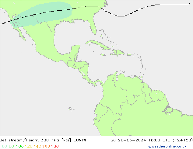 Jet stream/Height 300 hPa ECMWF Su 26.05.2024 18 UTC