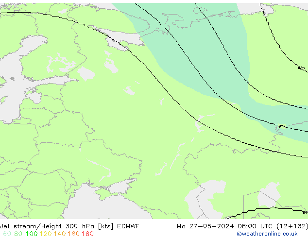 Jet stream ECMWF Seg 27.05.2024 06 UTC