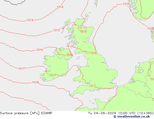 pression de l'air ECMWF mar 04.06.2024 12 UTC