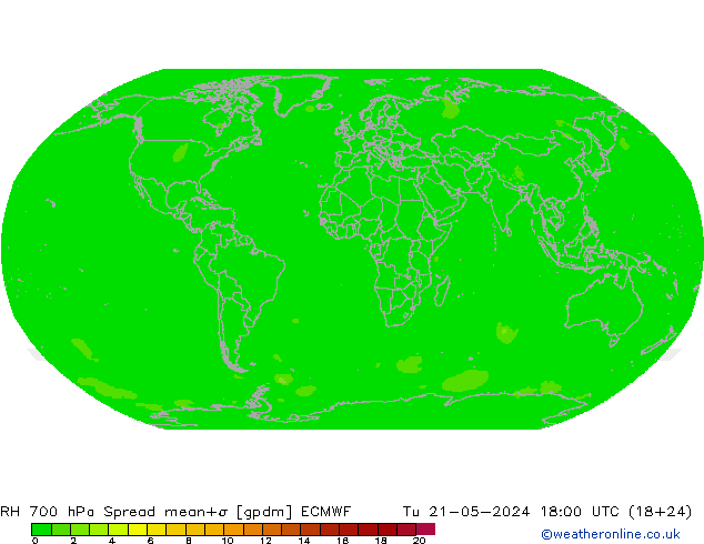 RV 700 hPa Spread ECMWF di 21.05.2024 18 UTC