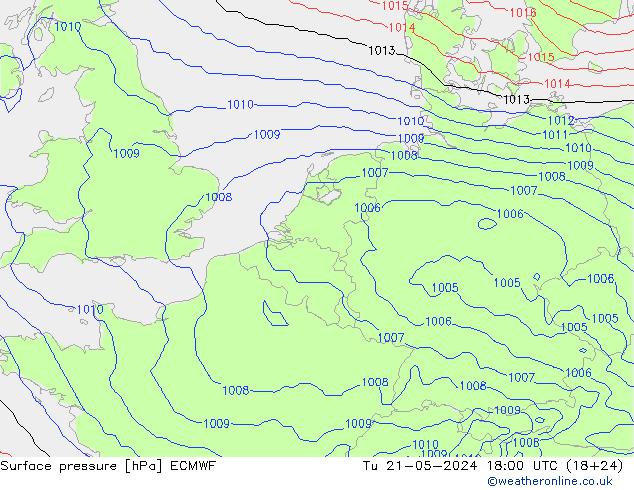 pression de l'air ECMWF mar 21.05.2024 18 UTC