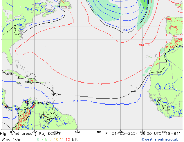 Windvelden ECMWF vr 24.05.2024 06 UTC