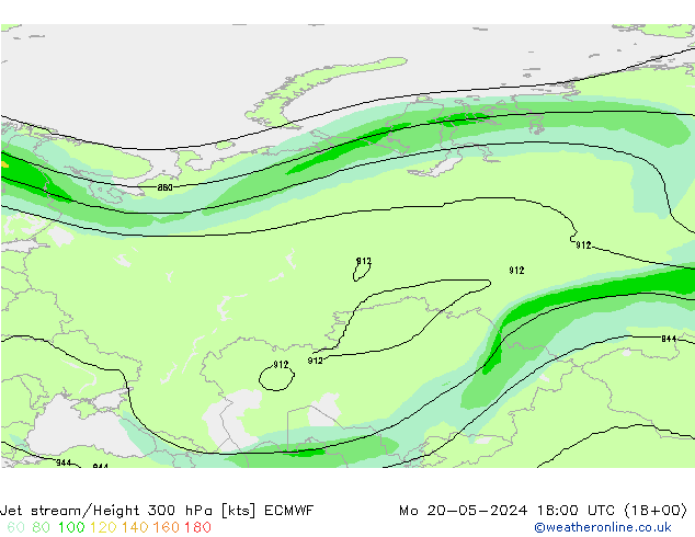 Straalstroom ECMWF ma 20.05.2024 18 UTC
