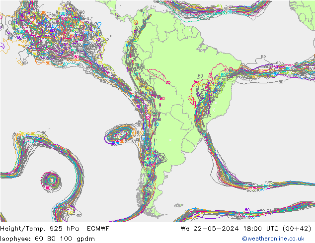 Yükseklik/Sıc. 925 hPa ECMWF Çar 22.05.2024 18 UTC