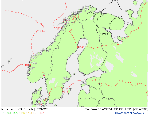 Polarjet/Bodendruck ECMWF Di 04.06.2024 00 UTC