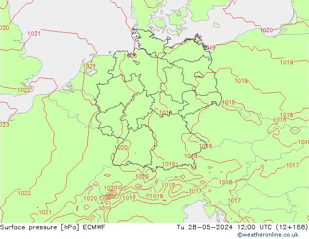 приземное давление ECMWF вт 28.05.2024 12 UTC