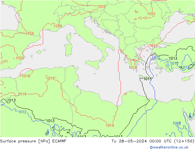 pression de l'air ECMWF mar 28.05.2024 00 UTC