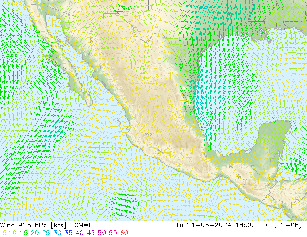 Viento 925 hPa ECMWF mar 21.05.2024 18 UTC