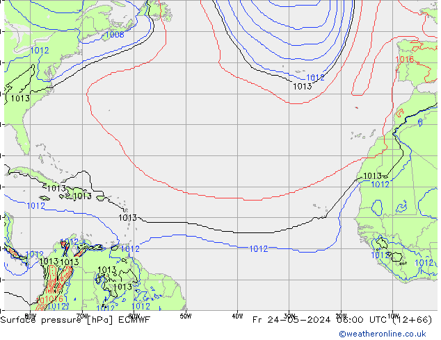pression de l'air ECMWF ven 24.05.2024 06 UTC
