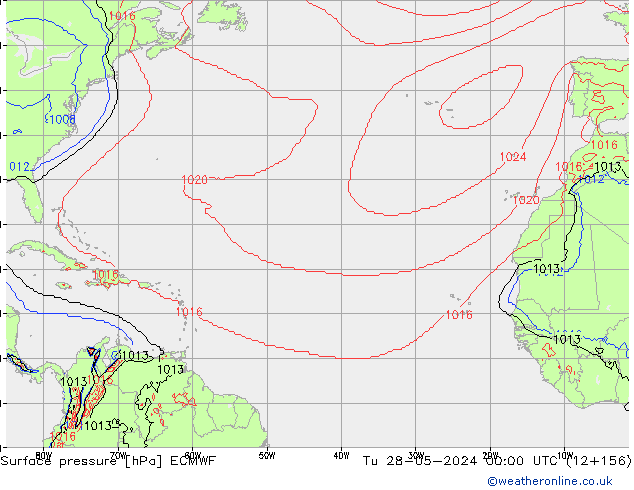Yer basıncı ECMWF Sa 28.05.2024 00 UTC