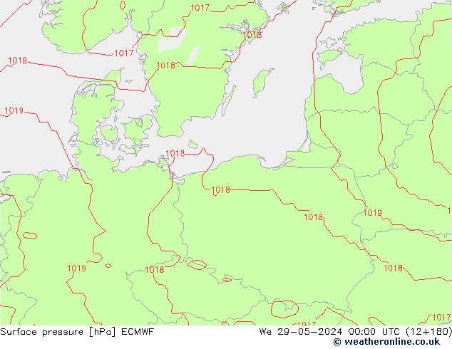 Yer basıncı ECMWF Çar 29.05.2024 00 UTC