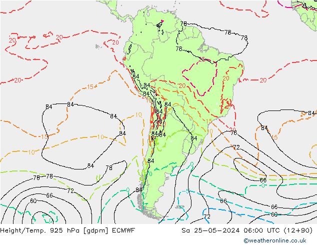 Height/Temp. 925 hPa ECMWF  25.05.2024 06 UTC