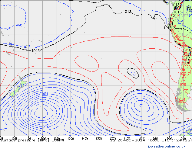 Bodendruck ECMWF So 26.05.2024 18 UTC