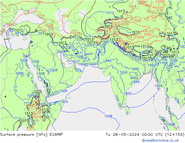 Surface pressure ECMWF Tu 28.05.2024 00 UTC