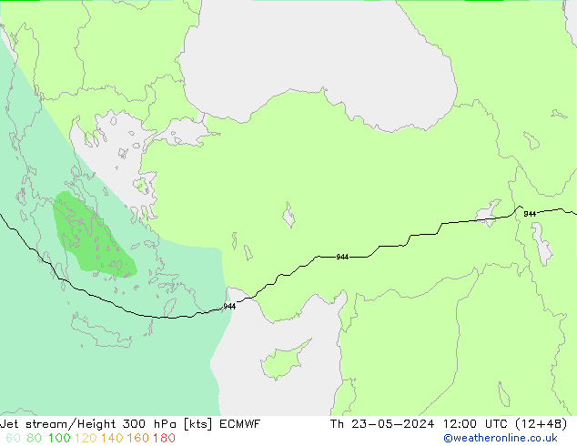 Straalstroom ECMWF do 23.05.2024 12 UTC