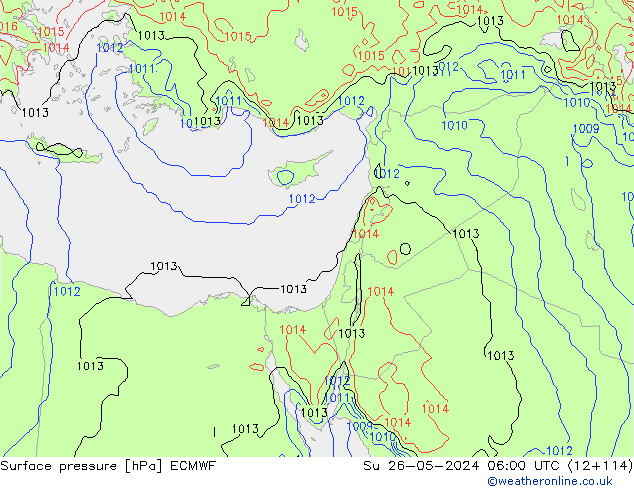 Surface pressure ECMWF Su 26.05.2024 06 UTC