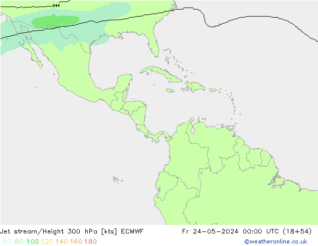 Jet stream ECMWF Sex 24.05.2024 00 UTC