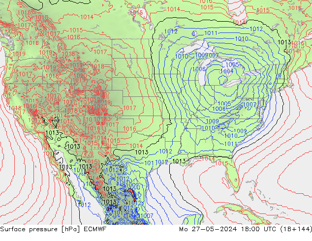 Yer basıncı ECMWF Pzt 27.05.2024 18 UTC