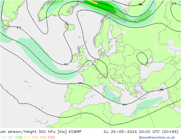 Polarjet ECMWF So 26.05.2024 00 UTC