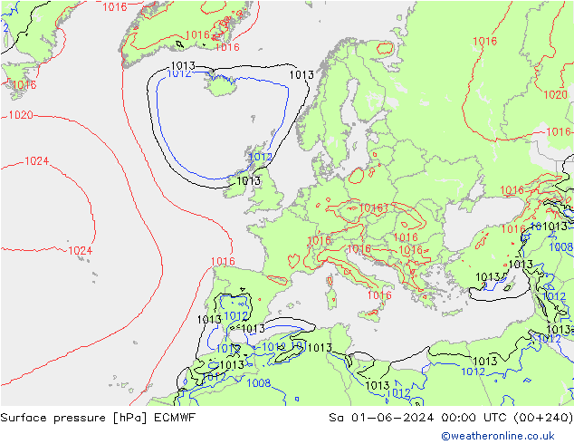 Yer basıncı ECMWF Cts 01.06.2024 00 UTC