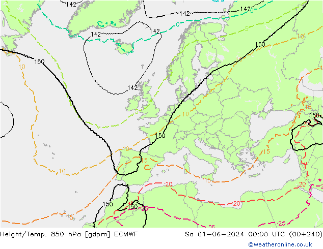 Height/Temp. 850 hPa ECMWF  01.06.2024 00 UTC