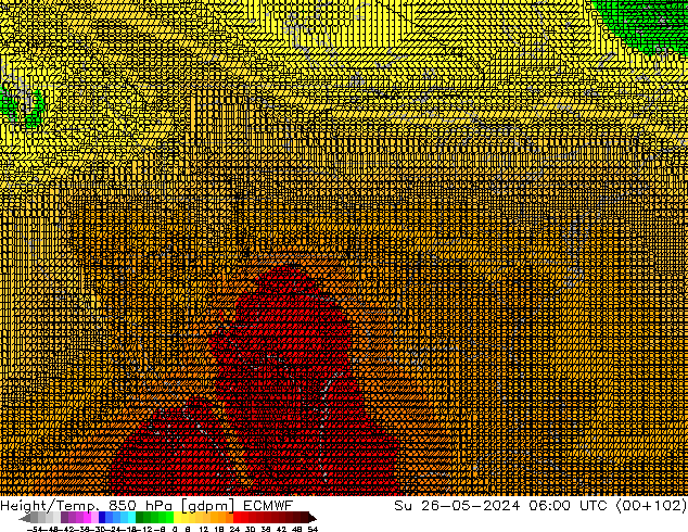 Height/Temp. 850 hPa ECMWF  26.05.2024 06 UTC