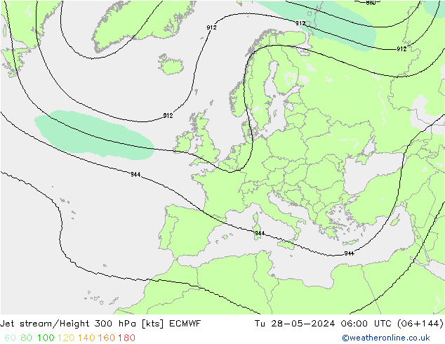 Polarjet ECMWF Di 28.05.2024 06 UTC