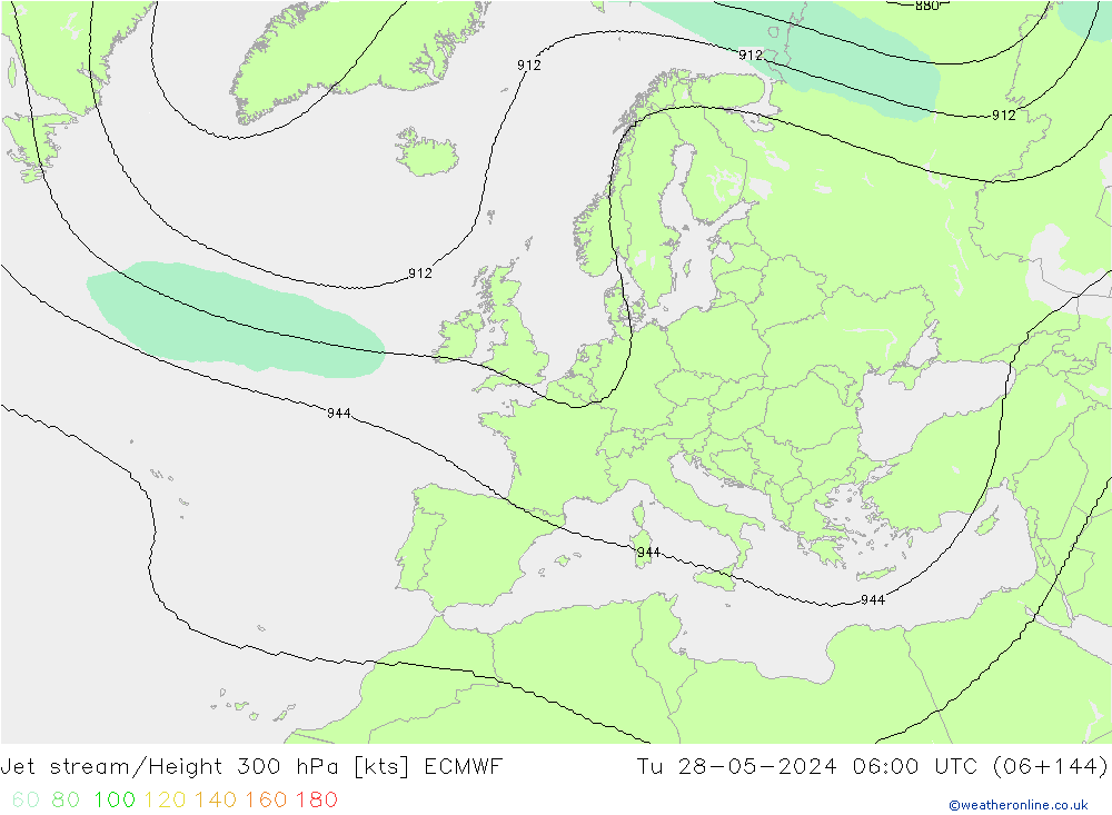 джет ECMWF вт 28.05.2024 06 UTC