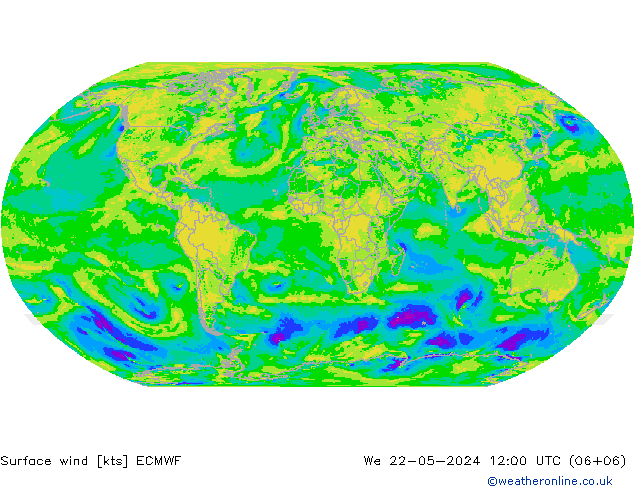  10 m ECMWF  22.05.2024 12 UTC
